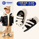 Inbemini Children's Toddler Shoes 2025 Winter New Boys' Velvet Warm Shoes Baby Girls' Indoor Shoes Earl Black 19 Inner Length 12.5CM Suitable for Feet Length Around 11.7CM