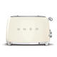 SMEG Italian retro toaster toaster sandwich breakfast machine toaster multi-functional household 6-speed baking TSF03 milk white (four-piece)