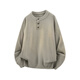 Shelley Jones Henry Collar Sweater Men's Autumn and Winter New Ins Lazy Style Loose Trendy Bottoming Top Gray L Recommended 110-125 Jin Jin equals 0.5 kg