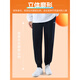 Li Ning sweatpants men's pants autumn and winter new casual trousers loose velvet trousers running sports pants regular style black leggings (zipper pockets) S