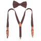 Children's suspender clip, bow tie set, retro style suspender clip, boys and girls suspenders, performance accessories suspenders, 2.5cm wide upgraded version of khaki