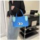 New ins internet celebrity cartoon handbag felt tote bag cute felt bag handbag office worker handbag khaki/30*20*13cm