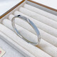 Beijing Gold Trading Center Co., Ltd. Platinum plain ring bracelet, shiny fixed mouth bracelet, about 18g, ring number 56
