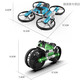 Avion télécommandé WIFI quatre axes montre terre et air double usage moto pliante déformation drone photographie aérienne en gros vert (version télécommande wifi)