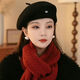 Temperament and warm beret, fashionable and versatile, Korean version, shaped and face-changing, autumn and winter new elegant painter hat M555 black