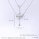 Laomiao PT950 platinum necklace with bow, fugitive princess chain, tassel clavicle chain, 2025 new style gift for girlfriend, platinum fugitive princess chain, about 6.58g