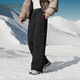 Snow Flying (SNOWFLYING) versatile straight down pants for women 2025 winter new fashion young casual splicing thickened warm trousers trend black XL 175/80A 125-145Jin Jin equals 0.5 kg