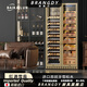Brangdy Germany imported quality high-end solid wood cigar cabinet constant temperature and humidity compressor cedar wood with lock double door red wine ice bar maintenance embedded humidifier wine cabinet gold 2/meter high (thick version 68c/m) red wine + cigar