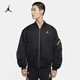 Nike (NIKE) Jordan Official Nike Jordan Men's Jacket Winter Jacket Cotton Warm Printed Embroidery Lightweight CZ1191 010 Black/University Gold/White/(University Gold) S