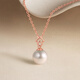 Saturday Fortune (ZLF) 18K gold pearl pendant for women, rose gold elegant pearl pendant necklace as a gift for girlfriend, pendant (chain not included)