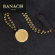 Banach Citrine Yin Yang Five Elements Bagua Pendant Taoist Pendant Amulet Necklace Jewelry Citrine Bagua Chain