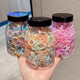 Baby high-elastic hair rope for children, cute hair-tying rubber band for girls, non-damaging hair rope, disposable headwear, main picture random - mixed colors, 500 pieces
