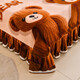 Winter thickened milk velvet four-piece bed skirt style coral velvet gold mink velvet quilt cover double-sided flannel bedding KT Bear bed sheet hanging edge style 1.8 four-piece set-quilt cover 200*230cm