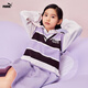 Puma (PUMA) Puma official authentic new style children and girls autumn and winter woolen dress lively and playful college style pink purple 70001 140