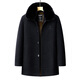 Xiaolilang new winter new lapel plus velvet thickening mid-length dad detachable fur collar jacket coffee color 4XL 195