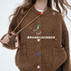 Fairy's Pocket Retro Cable Thick Cardigan Sweater Women's 2025 Winter New Lazy Style Sweet Sweater Caramel Brown M