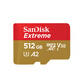 SanDisk 512GB TF (MicroSD) memory card 4K speed gold card A2 V30 U3 driving recorder action camera drone surveillance memory card read 190MB/s