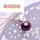 Bhiodha nine purple fire deep purple freshwater pearl pendant gold inlaid pendant demon purple Edison 110-120mm