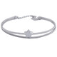 Beijing Gold Trading Center Co., Ltd. Platinum Star Imitation Diamond C-shaped Bracelet Push-pull Bracelet Adjustable Half Bracelet About 8g