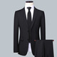 SUSTYLE international luxury brand suit suit men's three-piece business casual suit professional formal dress black (three-piece suit) 4XL