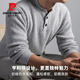 Pierre Cardin Dengy Henry collar cardigan solid color sweater men's winter old money style thickened warm sweater light luxury sweater upper blue 3XL