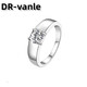 DR platinum men's moissanite ring pt950 diamond ring smooth wedding ring proposal engagement ring Valentine's Day gift 1 carat D-E color/extreme white gift box + certificate PT950 live mouth (size adjustable)