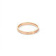 Yuying colored gold ring CookieKiss simple plain circle letter for women 18K rose gold index finger rose gold No. 4 (finger circumference 48mm)