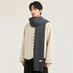 Hengyuanxiang solid color winter warm and versatile simple scarf men's pure wool scarf gift box dark gray