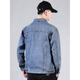ROYAL PALM POLO SPORTS CLUB New Men's Denim Jacket Jacket Men's Trendy Brand Handsome Spring and Autumn Loose Casual Jacket Light Blue-9008 4XL Weight 175-190Jin Jin equals 0.5 kg