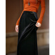 Demana Velvet Whisper Autumn Glossy Sequin Stitching Straight Tibetan Flesh Elastic Waist Small Women's Skirt