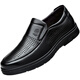 Laorentou Summer Old Man Sandals Мужские подлинные кожаные дышащие впальные впальные деловые повседневные черные 9913 Полая модель 38