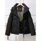 Boston BOSHDV down jacket women's white goose down short style winter new removable hood regular warm bread jacket fashion
