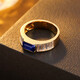 HEEKAIYI unfired sapphire ring for women 18k gold diamond ring high-end jewelry custom Chinese Valentine's Day birthday gift customized 18K gold unfired sapphire ring 1.55 carat D0.915ct-G3.61g