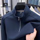 LILANZ official stand collar zipper sweatshirt men's spring and autumn new pullover long-sleeved T-shirt POLO shirt middle-aged flagship official black XL 54