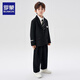 Romon children's suit suit British flower girl dress boy college style casual suit piano performance suit black 120