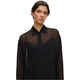 HUGO BOSS light luxury women's BAREID women's long-sleeved shirt Black 20 | 10 (M)