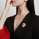 SAC Pearl Flower Brooch High-end Women's Light Luxurious Style Pin 2025 New High-End Corsage Suit Coat Accessories Ghostwriting Greeting Cards