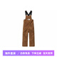 The North Face children's clothing solid color outdoor waterproof and warm suspenders children's ski pants for boys and girls brown brown L