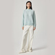 Snow Lotus (SNOW LOTUS) Cashmere Sweater Women's Pure Cashmere Half Turtle Collar Loose Cable Sweater Autumn and Winter 2025 New Knitted Sweater Women's Sky Blue W424 L 110