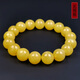 Amber style, one thing, one picture, one certificate, beeswax bracelet, women's bracelet, Buddha beads, full honey chicken fat yellow amber beeswax bracelet, 16.74g, bead diameter 11.9mm