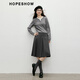 Red sleeve (hopeshow) high-end retro-feel skirt 2025 winter new women's MIU series versatile slimming temperament A-line pleated skirt Smoke 056 M