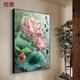 
Yusen Illustrated Chinese style, high-value lotus DIY fill coloring, hand-painted acrylic lotus hy14069 30*40cm thick solid wood inner frame, highlight pigment + professional oil canvas + multiple brushes + wall hanging accessories