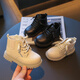 Terranis Yangma recommends spring and autumn baby girl toddler shoes 1-2-3 years old British style Martin boots for boys soft off-white single shoes 21_size_inner length 13.0cm