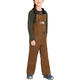 The North Face children's clothing solid color outdoor waterproof and warm suspenders children's ski pants for boys and girls brown brown L