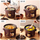 Electric stew pot steamer electric cooking pot stew pot casserole stew and steam all-in-one food supplement pot stew soup cup electric stew pot electric casserole soup pot stew water-proof porridge multi-functional brown 3.5L mechanical manual model
