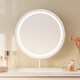 Makeup mirror Makeup mirror desktop desktop bedroom light luxury high-end cloud rotating LED makeup table mirror with light Obsidian black (40cm rotating plug-in model)