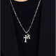 MZMZ platinum necklace men's pt950 platinum clavicle chain trendy cross accessories Valentine's Day birthday gift for girlfriend local warehouse/next day delivery - light luxury cross necklace (gift box)