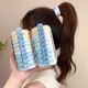 SAHANE Zuoyu rabbit style small fresh sea salt blue hair band high elastic rubber band women's seamless hair tie high ponytail sea salt series 5 pieces - blue label rabbit