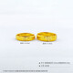 Old temple gold ring, ancient gold, promise you, fingerprint, couple, gold pair ring, wedding, three gold proposal gold ring, men and women, one pair, about 12.88g