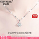 GIEVSZHE platinum PT950 four-leaf clover platinum necklace set with moissanite diamonds. Chinese Valentine's Day birthday gift for girlfriend and wife. Eleven warehouse straight hair/same day delivery. Light luxury model-set with high-quality flawless moissanite diamonds.